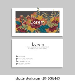 Business Card Set. Vector illustration. EPS10