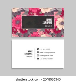 Business Card Set. Vector illustration. EPS10