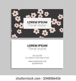 Business Card Set. Vector illustration. EPS10