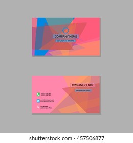 Business Card Set. Vector illustration.