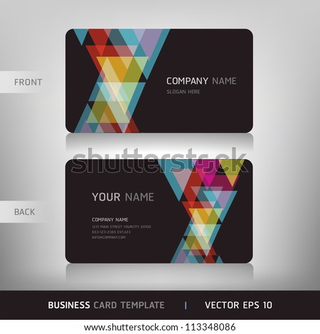 Business Card Set. Vector illustration. EPS10