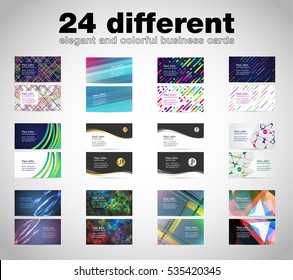 Business card set, vector templates
