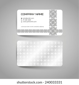 Business card simple design with pattern