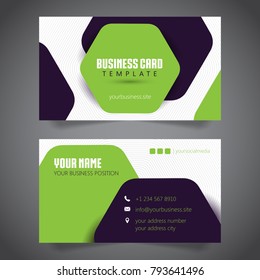 Business Card Simple Minimalis. Vector Template.