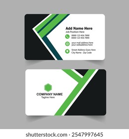 Business card with a simple modern design