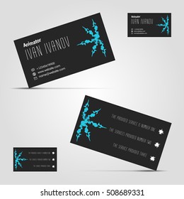 Business card with snowflake
