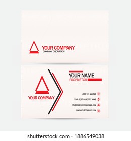 Business card in standard size and Free print design template 