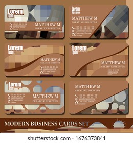 Business Card Stylish and modern vector set