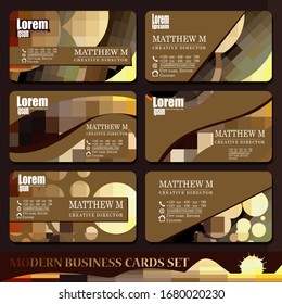 Business Card Stylish and modern vector set