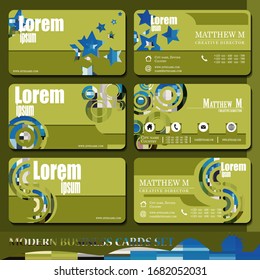 Business Card Stylish and modern vector set