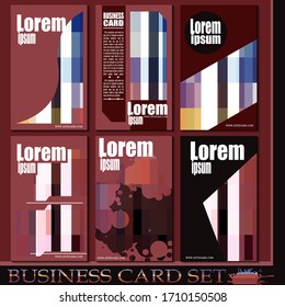 Business Card Stylish and modern vector set