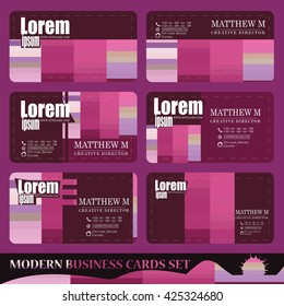 Business Card Stylish and modern vector set