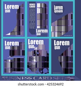 Business Card Stylish and modern vector set