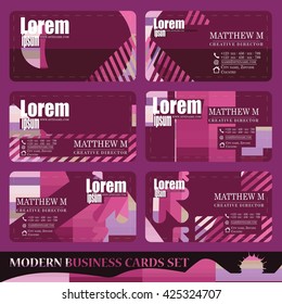 Business Card Stylish and modern vector set