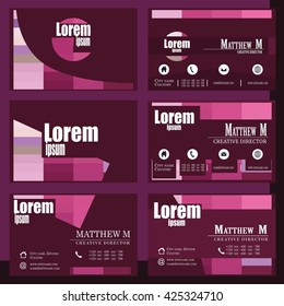 Business Card Stylish and modern vector set