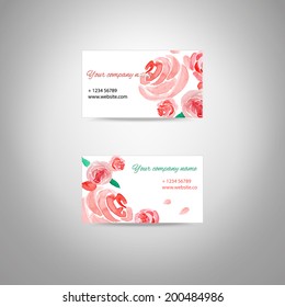 Business Card With Summer Flowers