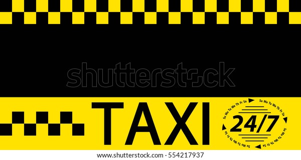 Business card taxi banner,\
business card template for round the clock service taxi, vector\
template
