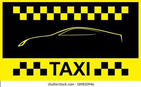 business card with taxi and place for text
