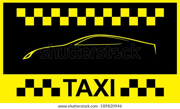 business card with taxi\
and place for text