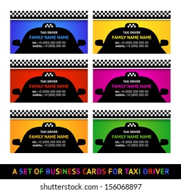 Business card taxi set two