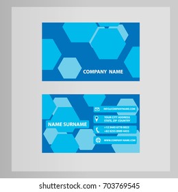 Business Card Technology Blue vector