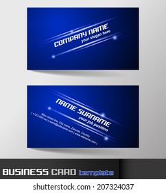 Business card, template