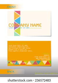 A business card template