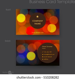 Business card template