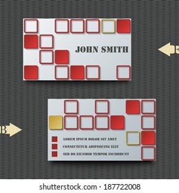 Business card template abstract background. Eps10 Vector illustration