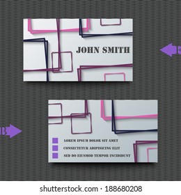Business card template abstract background. Eps10 Vector illustration