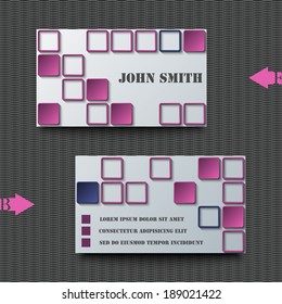 Business card template abstract background. Eps10 Vector illustration