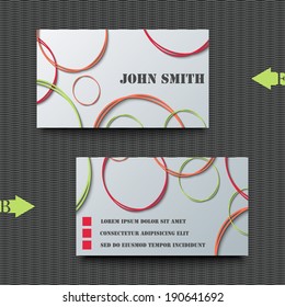 Business card template abstract background. Eps10 Vector illustration