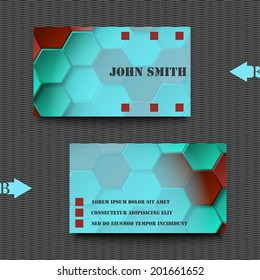 Business card template abstract background. Eps10 Vector illustration