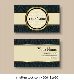 Business card template with abstract background.