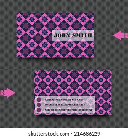 Business card template with abstract background. Eps10 Vector illustration