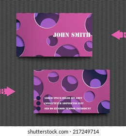 Business card template with abstract background. Eps10 Vector illustration