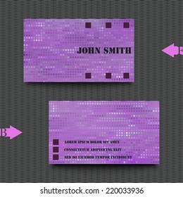 Business card template with abstract background. Eps10 Vector illustration