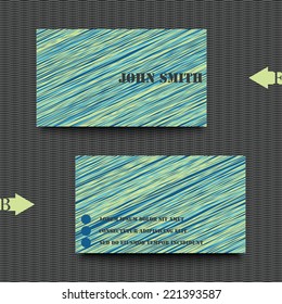 Business card template with abstract background. Eps10 Vector illustration
