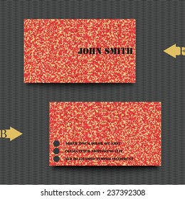 Business card template with abstract background. Eps10 Vector illustration