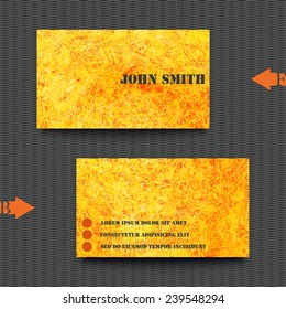 Business card template with abstract background. Eps10 Vector illustration