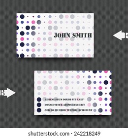 Business card template with abstract background. Eps10 Vector illustration