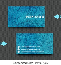 Business card template with abstract background. Eps10 Vector illustration