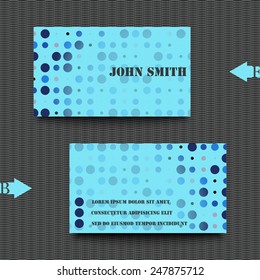 Business card template with abstract background. Eps10 Vector illustration