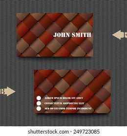Business card template with abstract background. Eps10 Vector illustration