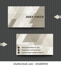 Business card template with abstract background. Eps10 Vector illustration