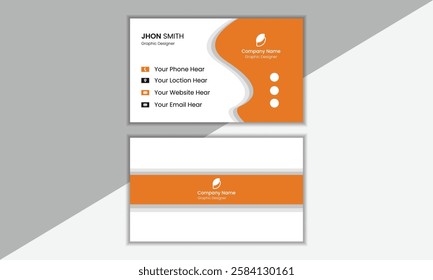 Business Card Template with Abstract Background