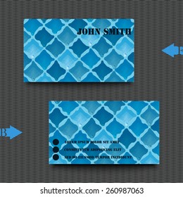 Business card template with abstract background. Eps10 Vector illustration