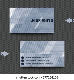 Business card template with abstract background. Eps10 Vector illustration