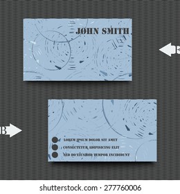 Business card template with abstract background. Eps10 Vector illustration