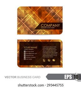 business card template with abstract background